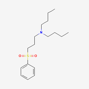 N-[3-(Benzenesulfonyl)propyl]-N-butylbutan-1-amine