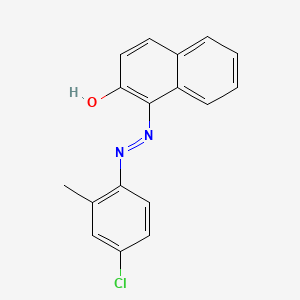 molecular formula C17H13ClN2O B14381796 1-[2-(4-Chloro-2-methylphenyl)hydrazinylidene]naphthalen-2(1H)-one CAS No. 88434-58-6