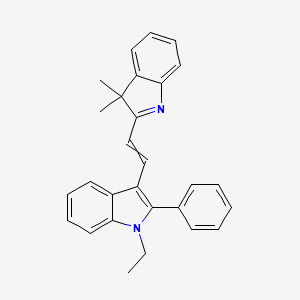 3-[2-(3,3-Dimethyl-3H-indol-2-yl)ethenyl]-1-ethyl-2-phenyl-1H-indole