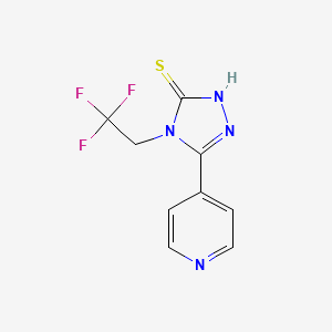 molecular formula C9H7F3N4S B1438181 5-(pyridin-4-yl)-4-(2,2,2-trifluoroethyl)-4H-1,2,4-triazole-3-thiol CAS No. 1094377-03-3