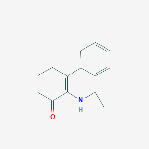 molecular formula C15H17NO B14381820 6,6-Dimethyl-2,3,5,6-tetrahydrophenanthridin-4(1H)-one CAS No. 89768-69-4