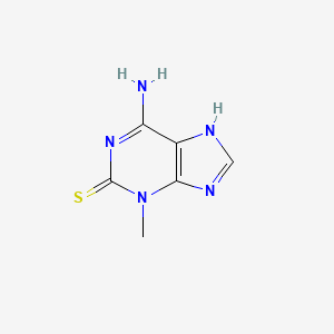 molecular formula C6H7N5S B14381821 6-Amino-3-methyl-3,7-dihydro-2H-purine-2-thione CAS No. 89415-35-0