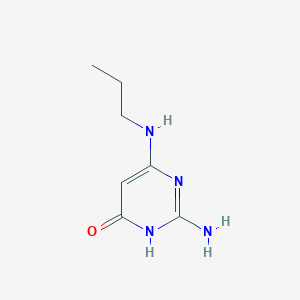 molecular formula C7H12N4O B14381828 2-Amino-6-(propylamino)pyrimidin-4(1h)-one CAS No. 90000-49-0