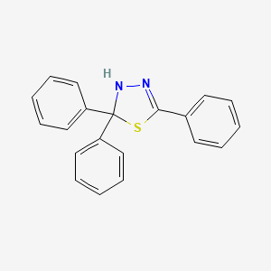 molecular formula C20H16N2S B14381829 1,3,4-Thiadiazole, 2,3-dihydro-2,2,5-triphenyl- CAS No. 90057-65-1