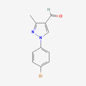 molecular formula C11H9BrN2O B1438183 1-(4-bromophenyl)-3-methyl-1H-pyrazole-4-carbaldehyde CAS No. 1152504-87-4