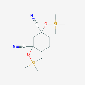 molecular formula C14H26N2O2Si2 B14381845 1,3-Bis[(trimethylsilyl)oxy]cyclohexane-1,3-dicarbonitrile CAS No. 88117-31-1