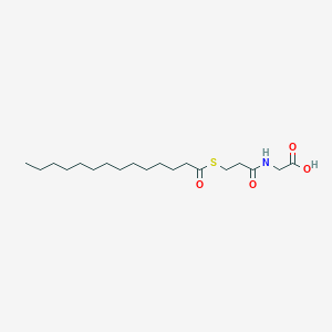 molecular formula C19H35NO4S B14381859 N-[3-(Tetradecanoylsulfanyl)propanoyl]glycine CAS No. 88331-24-2