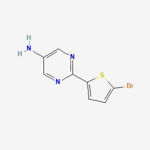 molecular formula C8H6BrN3S B1438186 2-(5-溴噻吩-2-基)嘧啶-5-胺 CAS No. 1094373-80-4