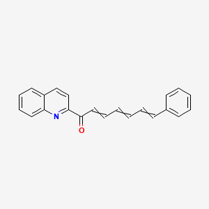 molecular formula C22H17NO B14381876 7-Phenyl-1-(quinolin-2-YL)hepta-2,4,6-trien-1-one CAS No. 90137-55-6