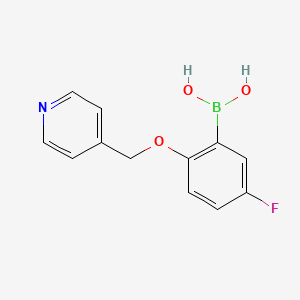 molecular formula C12H11BFNO3 B1438188 [5-Fluoro-2-(pyridin-4-ylmethoxy)phenyl]boronic acid CAS No. 1313760-30-3