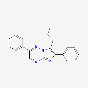 molecular formula C20H18N4 B14381907 2,6-Diphenyl-7-propylimidazo[1,2-b][1,2,4]triazine CAS No. 90217-98-4