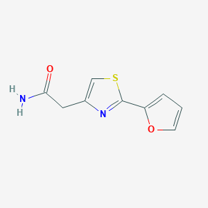 molecular formula C9H8N2O2S B1438192 2-[2-(呋喃-2-基)-1,3-噻唑-4-基]乙酰胺 CAS No. 1098349-47-3