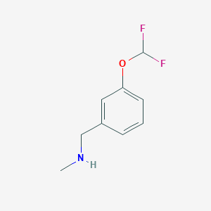 molecular formula C9H11F2NO B1438193 {[3-(二氟甲氧基)苯基]甲基}(甲基)胺 CAS No. 958863-69-9