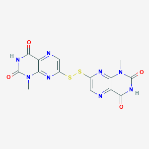 molecular formula C14H10N8O4S2 B14381934 7,7'-Disulfanediylbis(1-methylpteridine-2,4(1H,3H)-dione) CAS No. 89334-10-1