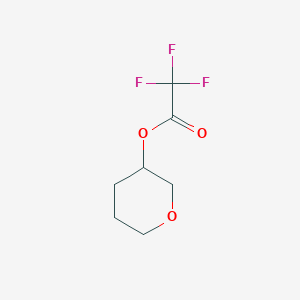 molecular formula C7H9F3O3 B14381935 Oxan-3-yl trifluoroacetate CAS No. 88410-38-2