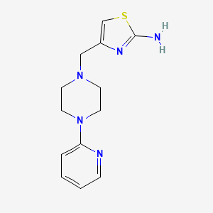 molecular formula C13H17N5S B1438195 4-{[4-(Pyridin-2-yl)piperazin-1-yl]methyl}-1,3-thiazol-2-amine CAS No. 897935-20-5