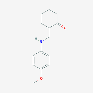 molecular formula C14H19NO2 B14381952 2-[(4-Methoxyanilino)methyl]cyclohexan-1-one CAS No. 89787-29-1