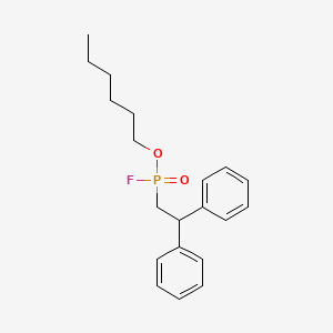 molecular formula C20H26FO2P B14381979 Hexyl (2,2-diphenylethyl)phosphonofluoridate CAS No. 88344-32-5