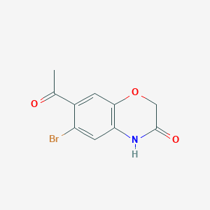 molecular formula C10H8BrNO3 B1438200 7-乙酰基-6-溴-3,4-二氢-2H-1,4-苯并恶嗪-3-酮 CAS No. 1152582-08-5