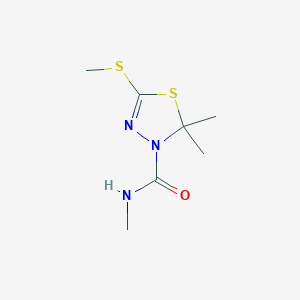 molecular formula C7H13N3OS2 B14382011 N,2,2-Trimethyl-5-(methylsulfanyl)-1,3,4-thiadiazole-3(2H)-carboxamide CAS No. 89578-89-2