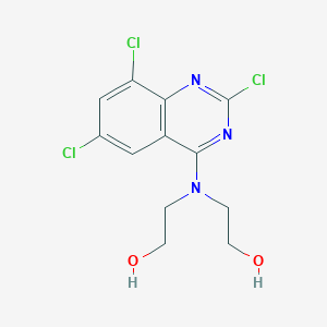 molecular formula C12H12Cl3N3O2 B14382019 2,2'-[(2,6,8-Trichloroquinazolin-4-yl)azanediyl]di(ethan-1-ol) CAS No. 88404-47-1