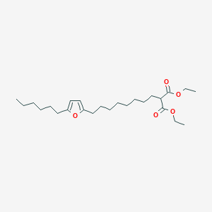 molecular formula C25H42O5 B14382027 Diethyl [8-(5-hexylfuran-2-yl)octyl]propanedioate CAS No. 88647-06-7