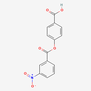 molecular formula C14H9NO6 B14382045 4-[(3-Nitrobenzoyl)oxy]benzoic acid CAS No. 89882-93-9