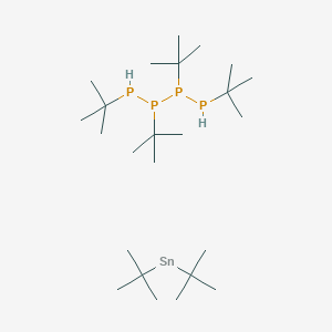 Tert-butyl-[tert-butyl(tert-butylphosphanyl)phosphanyl]-tert-butylphosphanylphosphane;ditert-butyltin