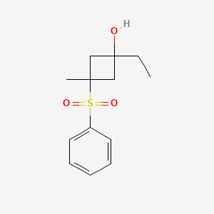 3-(Benzenesulfonyl)-1-ethyl-3-methylcyclobutan-1-ol