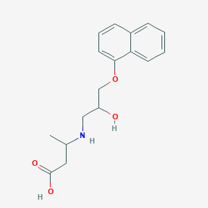 molecular formula C17H21NO4 B14382071 3-({2-Hydroxy-3-[(naphthalen-1-yl)oxy]propyl}amino)butanoic acid CAS No. 89499-07-0