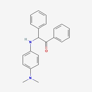 molecular formula C22H22N2O B14382079 Ethanone, 2-[[4-(dimethylamino)phenyl]amino]-1,2-diphenyl- CAS No. 89357-49-3