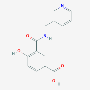 4-Hydroxy-3-{[(pyridin-3-yl)methyl]carbamoyl}benzoic acid