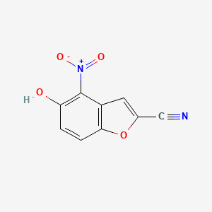 molecular formula C9H4N2O4 B14382087 5-Hydroxy-4-nitro-1-benzofuran-2-carbonitrile CAS No. 88220-72-8