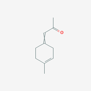 molecular formula C10H14O B14382101 1-(4-Methylcyclohex-3-en-1-ylidene)propan-2-one CAS No. 90213-54-0