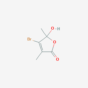 molecular formula C6H7BrO3 B14382106 4-Bromo-5-hydroxy-3,5-dimethylfuran-2(5H)-one CAS No. 88039-86-5