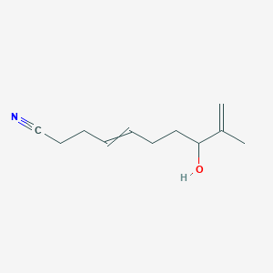 8-Hydroxy-9-methyldeca-4,9-dienenitrile