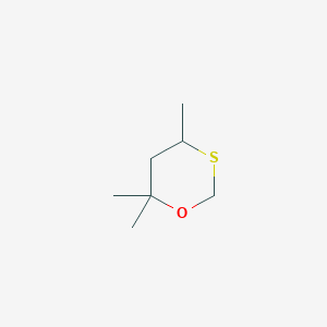 molecular formula C7H14OS B14382122 4,6,6-Trimethyl-1,3-oxathiane CAS No. 89529-73-7