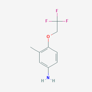 molecular formula C9H10F3NO B1438213 3-Methyl-4-(2,2,2-trifluoroethoxy)aniline CAS No. 1094646-56-6