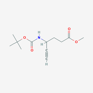 molecular formula C12H19NO4 B14382134 Methyl 4-[(tert-butoxycarbonyl)amino]hex-5-ynoate CAS No. 89825-29-6