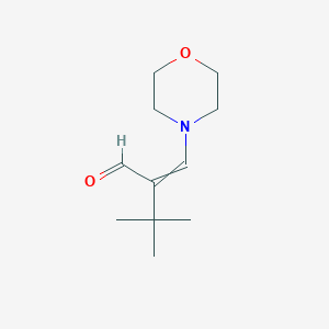 molecular formula C11H19NO2 B14382163 3,3-Dimethyl-2-[(morpholin-4-yl)methylidene]butanal CAS No. 88652-89-5