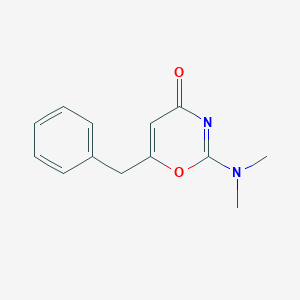 molecular formula C13H14N2O2 B14382174 6-Benzyl-2-(dimethylamino)-4H-1,3-oxazin-4-one CAS No. 90062-09-2