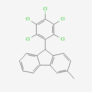 molecular formula C20H11Cl5 B14382193 3-Methyl-9-(pentachlorophenyl)-9H-fluorene CAS No. 88180-16-9