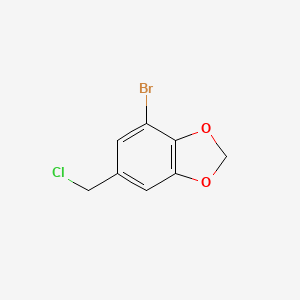molecular formula C8H6BrClO2 B1438220 4-bromo-6-(chloromethyl)-2H-1,3-benzodioxole CAS No. 65673-82-7