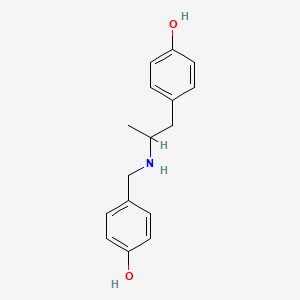 molecular formula C16H19NO2 B14382213 4-(2-{[(4-Hydroxyphenyl)methyl]amino}propyl)phenol CAS No. 88552-70-9