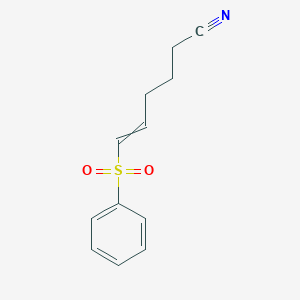 molecular formula C12H13NO2S B14382229 6-(Benzenesulfonyl)hex-5-enenitrile CAS No. 88112-42-9