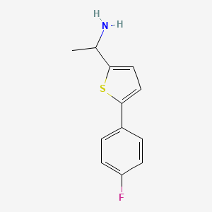 molecular formula C12H12FNS B1438224 1-(5-(4-Fluorophenyl)thiophen-2-yl)ethan-1-amine CAS No. 1094282-46-8