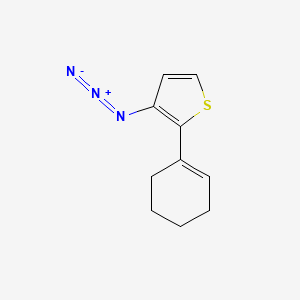 molecular formula C10H11N3S B14382244 3-Azido-2-(cyclohex-1-en-1-yl)thiophene CAS No. 88537-36-4