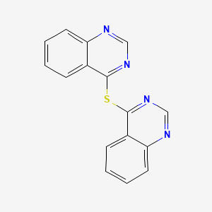 molecular formula C16H10N4S B14382245 4,4'-Sulfanediyldiquinazoline CAS No. 88404-41-5