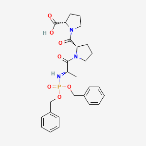 molecular formula C27H34N3O7P B14382250 N-(Dibenzyloxyphosphinoyl)alanyl-prolyl-proline CAS No. 88500-51-0