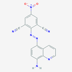 2-[(E)-(8-Aminoquinolin-5-yl)diazenyl]-5-nitrobenzene-1,3-dicarbonitrile